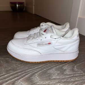 White platform Reebok for women. Brand new without tags